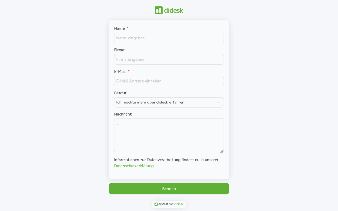Einfaches Kontaktformular